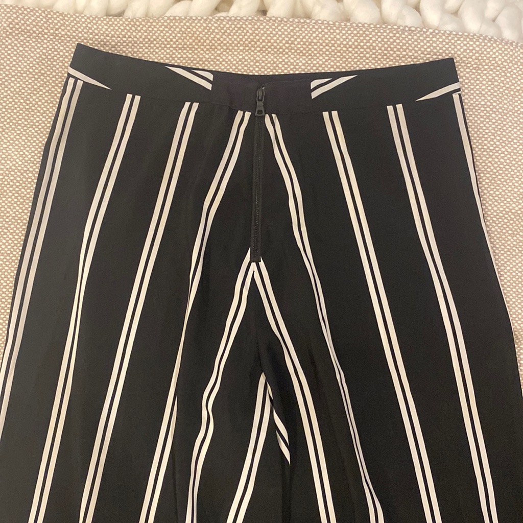 Alice And Olivia Wide Leg Striped Pants